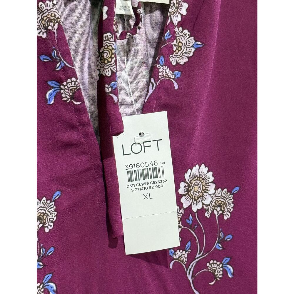 NWT Burgundy LOFT Sleeveless Shirt | Women's XL